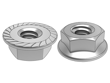 ASME B18.16.4.1 Piuliță hexagonală cu flanșă (cu dinți anti-alunecare)