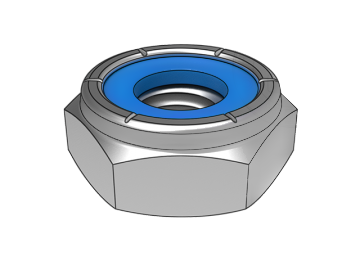 ASME B18.16.6.8 Piuliță subțire hexagonală cu inserție nemetalică de tip NTM