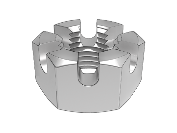 GB9459 Piuliță subțire cu crestătură hexagonală cu filet fin